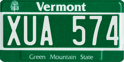 VT license plate XUA574