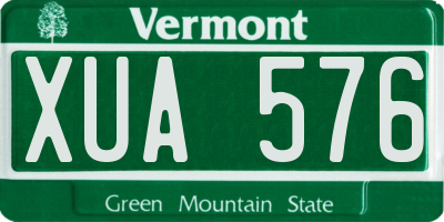 VT license plate XUA576