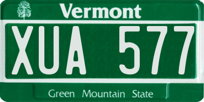VT license plate XUA577