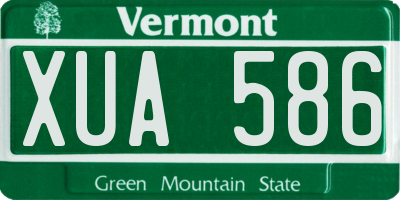 VT license plate XUA586