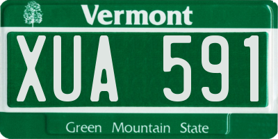 VT license plate XUA591