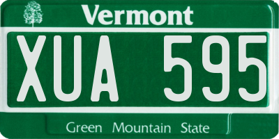 VT license plate XUA595
