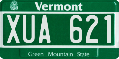 VT license plate XUA621