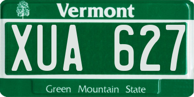 VT license plate XUA627