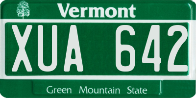 VT license plate XUA642