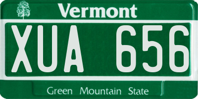 VT license plate XUA656