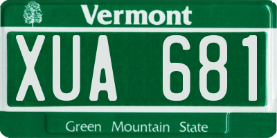 VT license plate XUA681