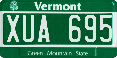 VT license plate XUA695