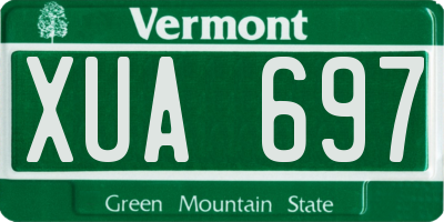 VT license plate XUA697