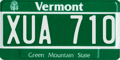 VT license plate XUA710