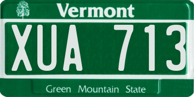 VT license plate XUA713