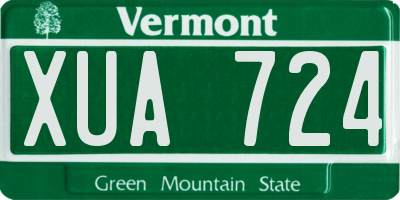 VT license plate XUA724