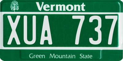 VT license plate XUA737