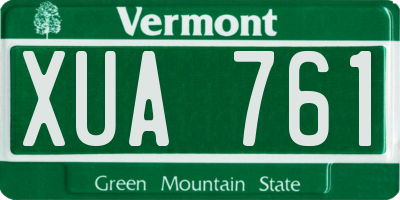 VT license plate XUA761