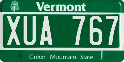 VT license plate XUA767