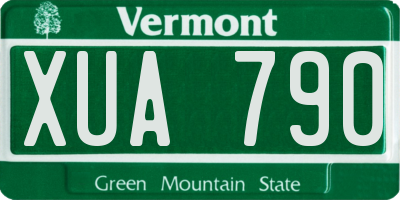 VT license plate XUA790