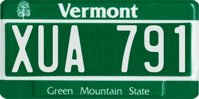 VT license plate XUA791