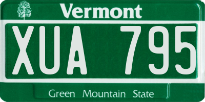 VT license plate XUA795