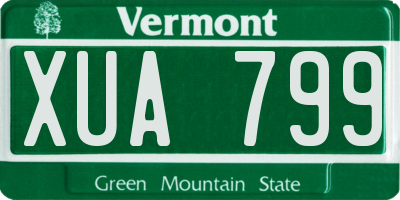 VT license plate XUA799