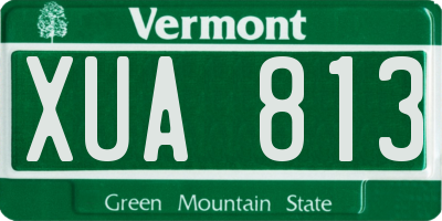 VT license plate XUA813