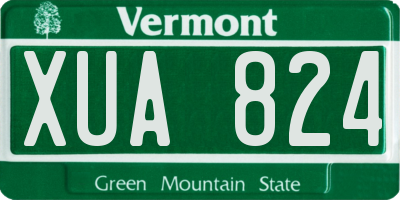 VT license plate XUA824