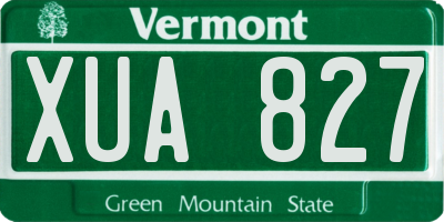 VT license plate XUA827