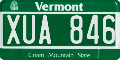 VT license plate XUA846