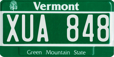 VT license plate XUA848