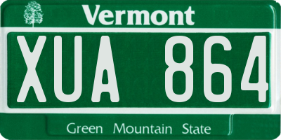 VT license plate XUA864