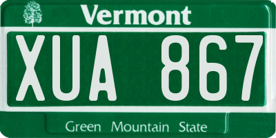 VT license plate XUA867
