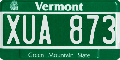 VT license plate XUA873