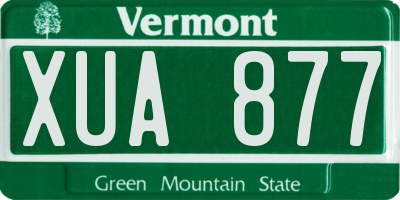 VT license plate XUA877