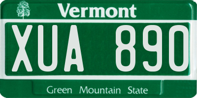 VT license plate XUA890