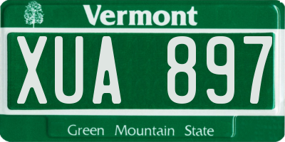 VT license plate XUA897