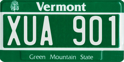VT license plate XUA901