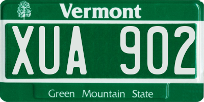 VT license plate XUA902