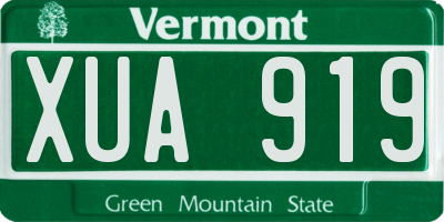 VT license plate XUA919