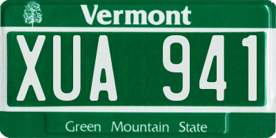 VT license plate XUA941