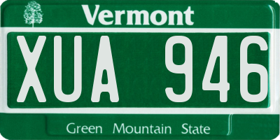 VT license plate XUA946