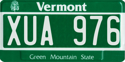 VT license plate XUA976