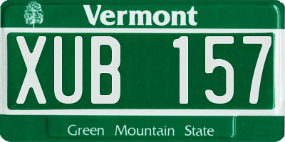 VT license plate XUB157