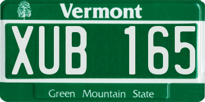 VT license plate XUB165