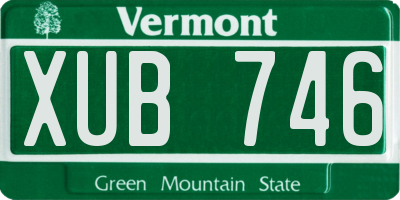 VT license plate XUB746