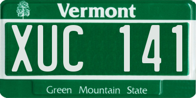 VT license plate XUC141