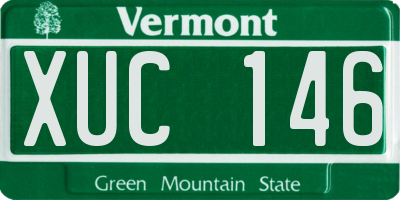 VT license plate XUC146