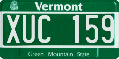 VT license plate XUC159
