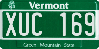 VT license plate XUC169