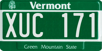 VT license plate XUC171