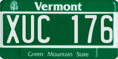 VT license plate XUC176