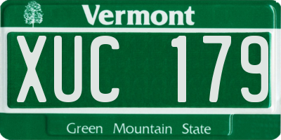 VT license plate XUC179